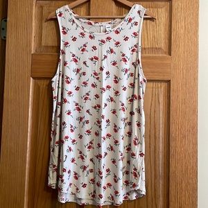 Old Navy white floral tank